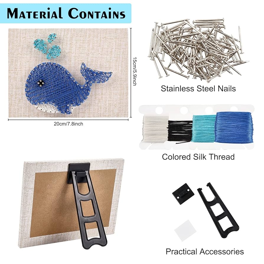 【新品】ストリングアート 製作キット 気球 string art 653db53dcecbb0d30e2b8fcf8f49e8